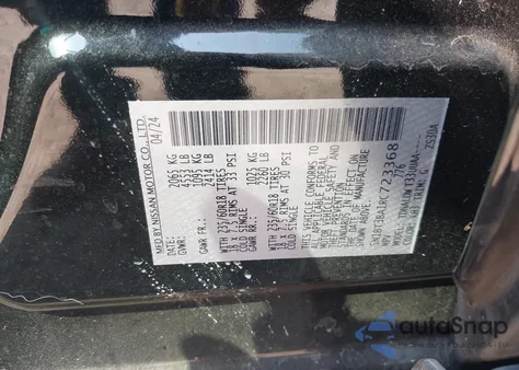 2024 Nissan Rogue Sv Fwd из США, поврежденный, VIN 5N1BT3BA1RC723368